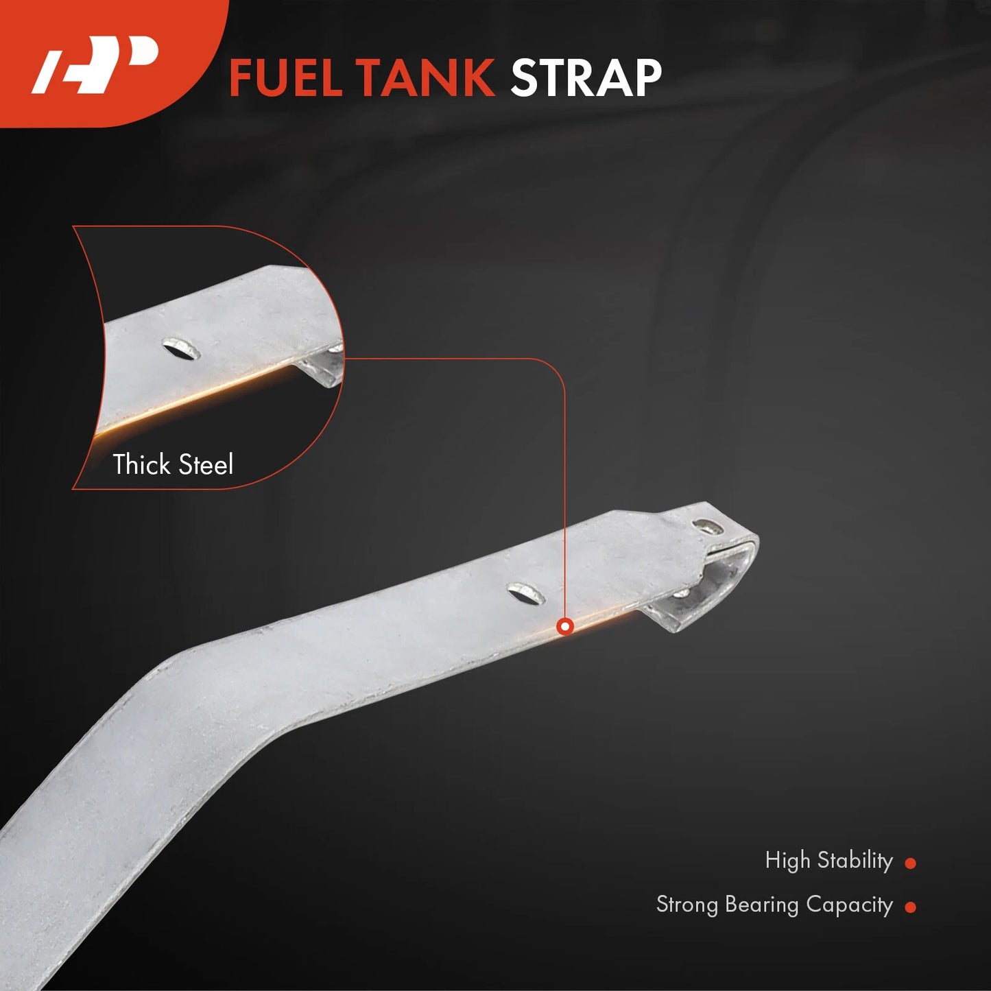 2X Steel Fuel Tank Straps for Chevrolet Olds Omega Pontiac Buick
