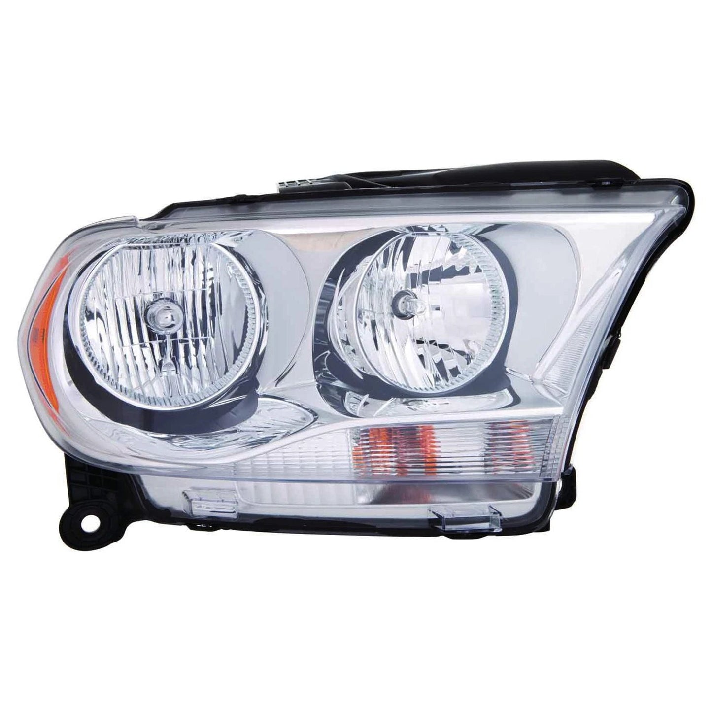 Replacement Passenger Side Halogen Head Light Assembly w/Chrome Trim
