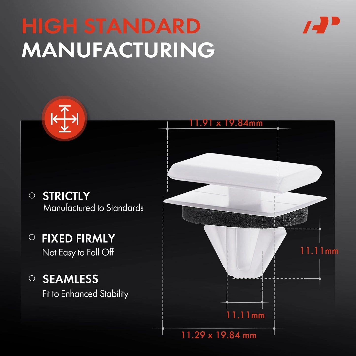 50Pcs Wheel Opening & Rocker Panel Moulding Clip for GM