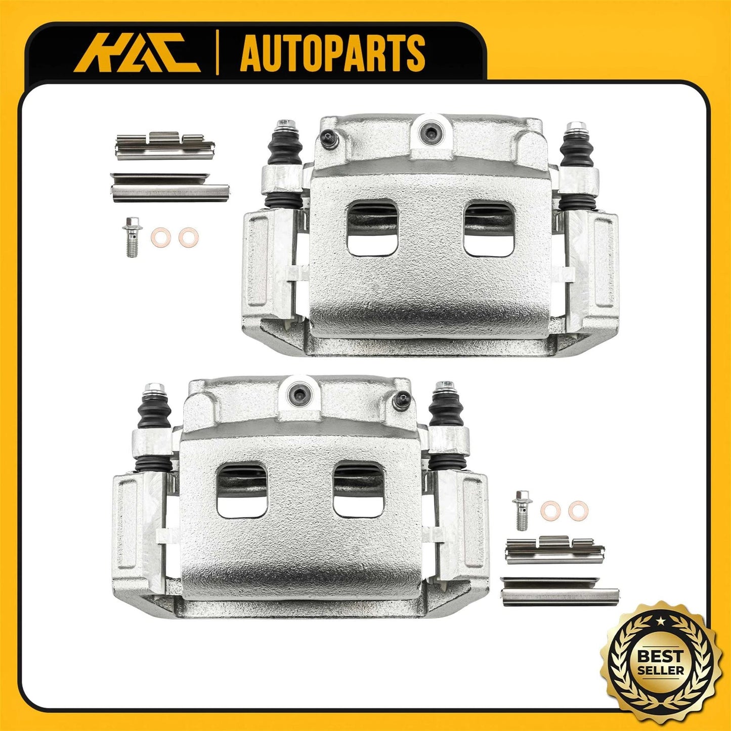2x Front Brake Caliper w/ Bracket for Dodge Durango (2004–2006) & Ram 1500 (2004–2006)