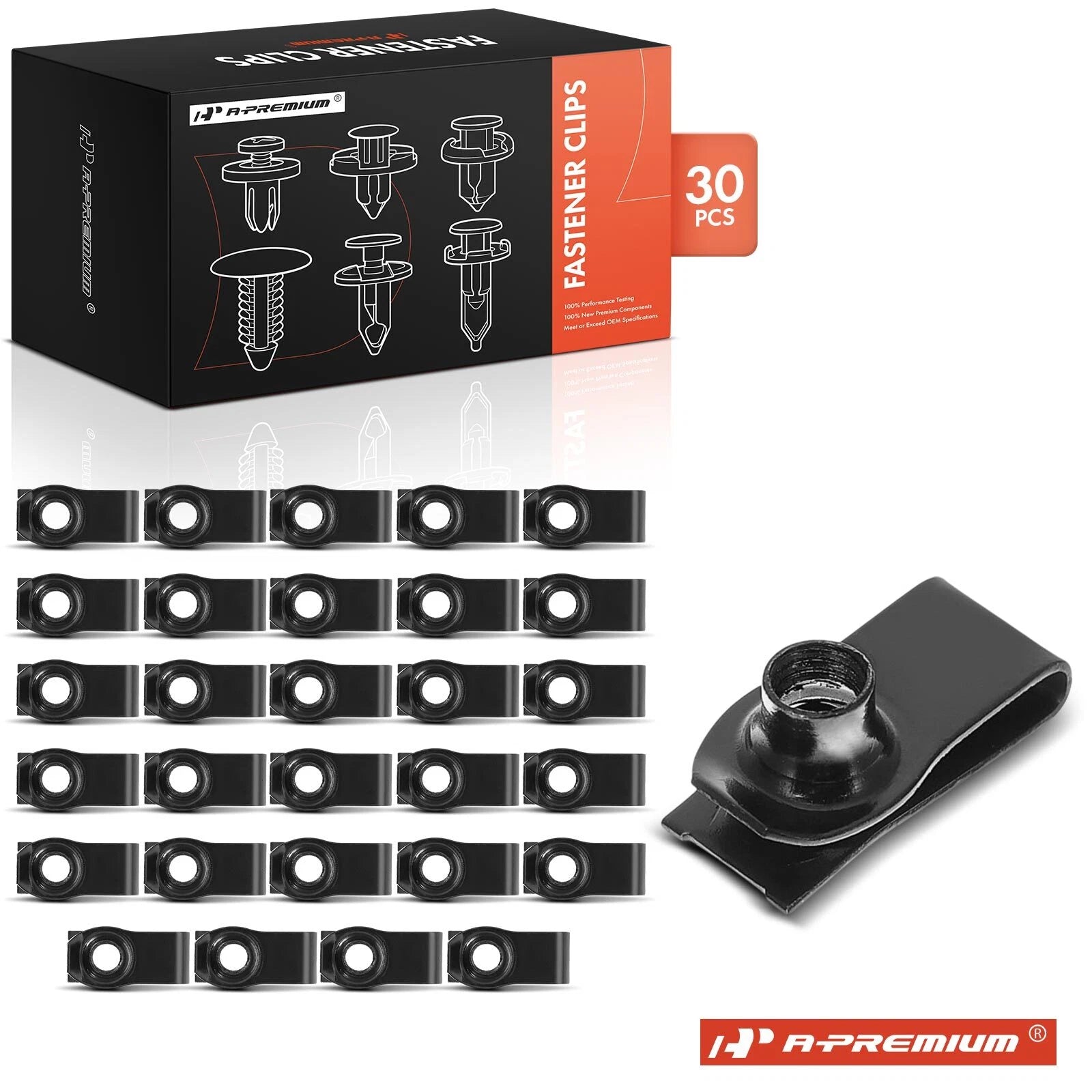 30 Pcs Bumper U Nut Panel Clips M8-1.25 for Buick Chevy