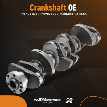 Crankshaft with Main Bearing & Connecting Rods Set for BMW 535i X3 X6 (2007–2015)