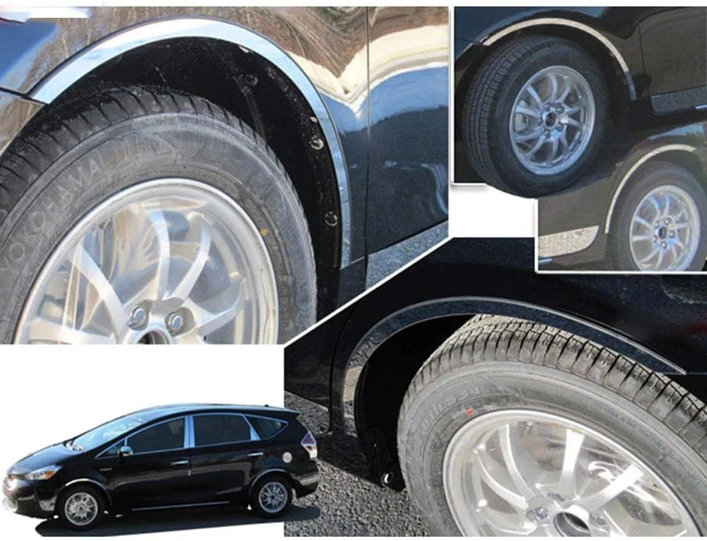 4pc. Luxury FX Stainless Fender Trim w/3M&Gasket for 2012-2017 Toyota Prius V