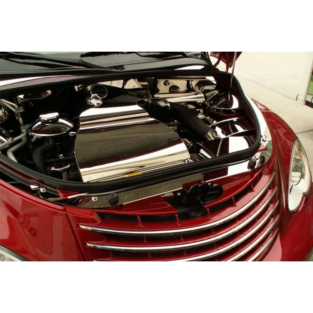 3pc Polished Stainless Steel Header Plate for Chrysler PT Cruiser (2006–2010)