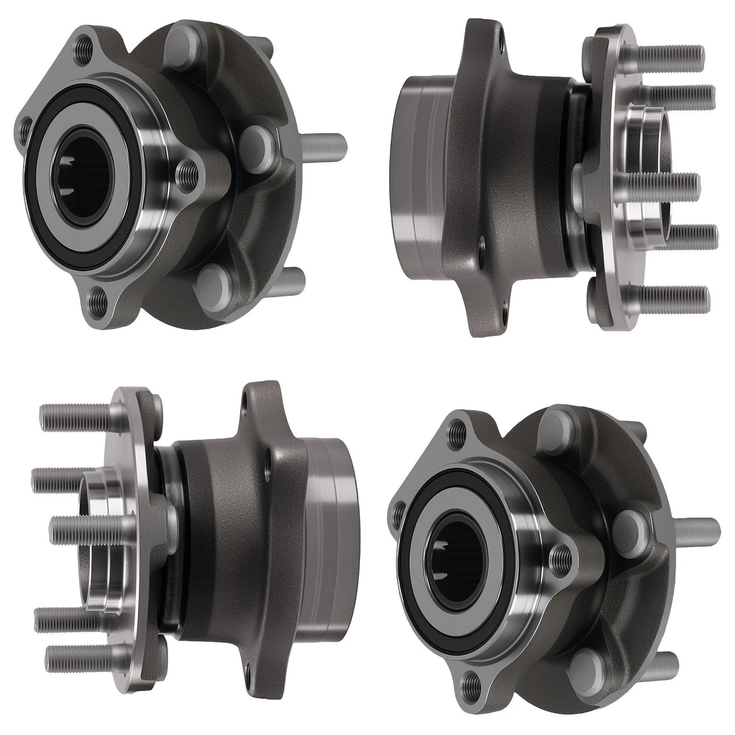 4pcs Front & Rear Wheel Bearing Hubs for Subaru Impreza (2008–2013)