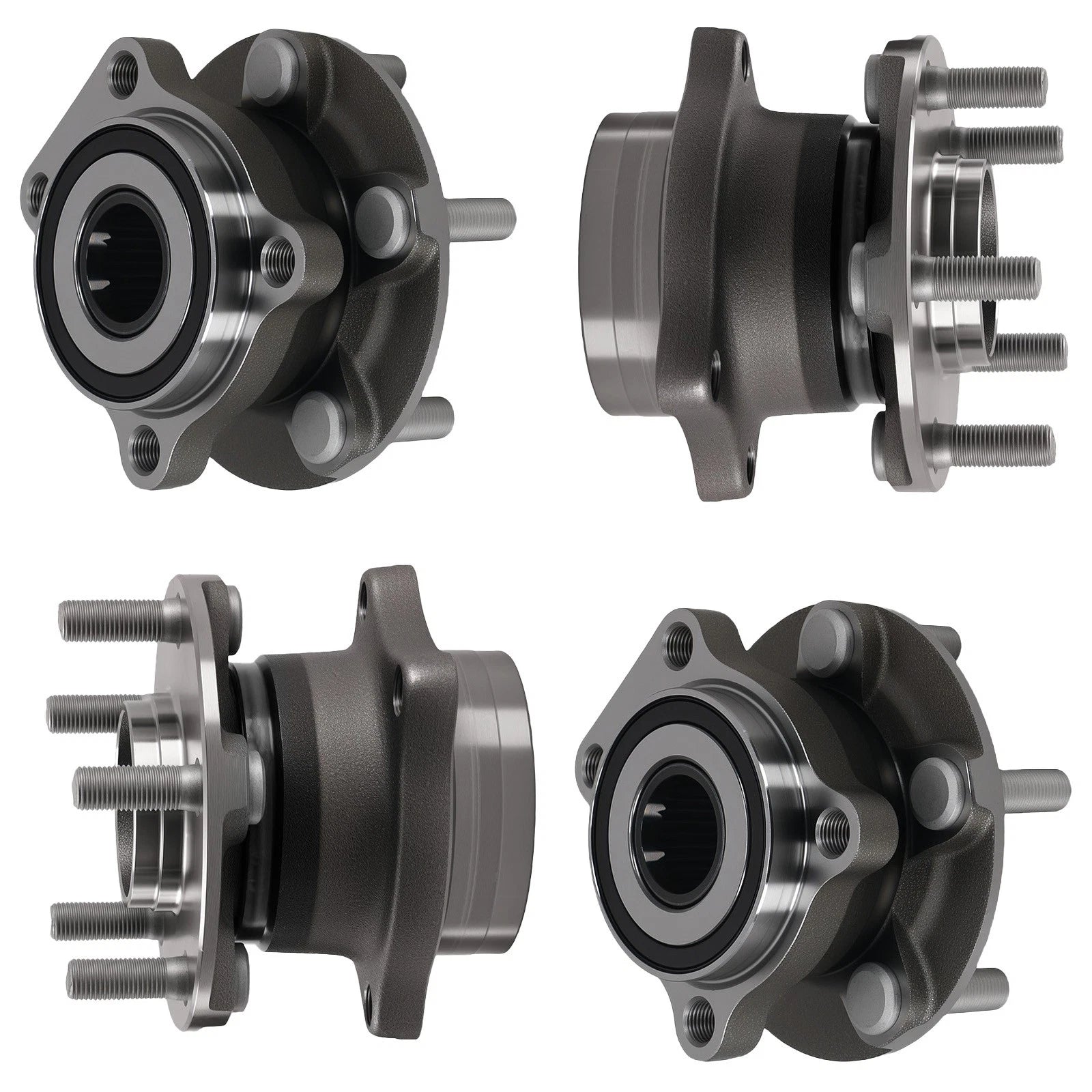 4pcs Front & Rear Wheel Bearing Hubs for Subaru Impreza (2008–2013)