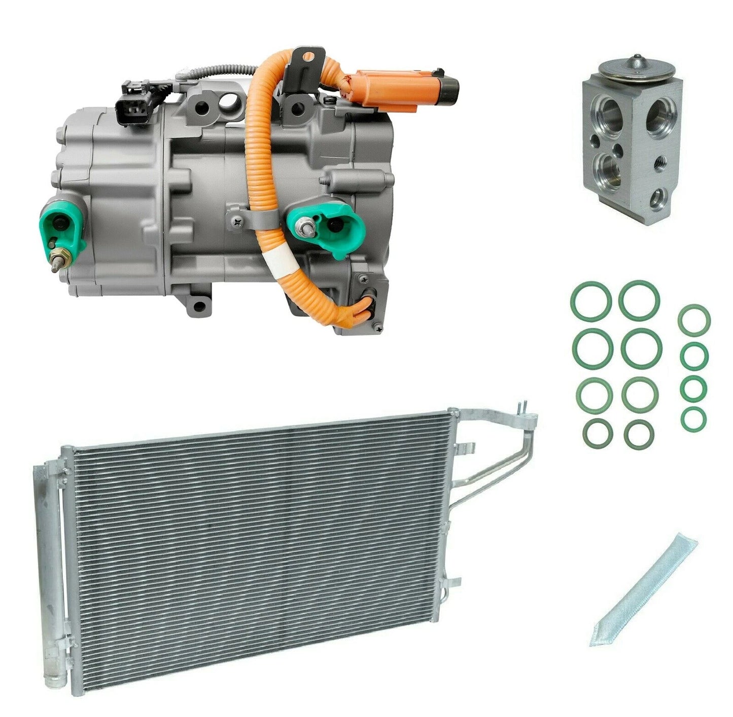 AC Compressor Kit With Condenser Replacement for Kia Optima Hybrid (2016–2019)