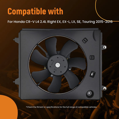 Engine Cooling Fan for Honda CR-V 2.4L Right Side (2015–2016)