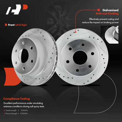 8x Rear Disc Brake Rotor, Pad & Caliper for Chevy Silverado GMC Sierra