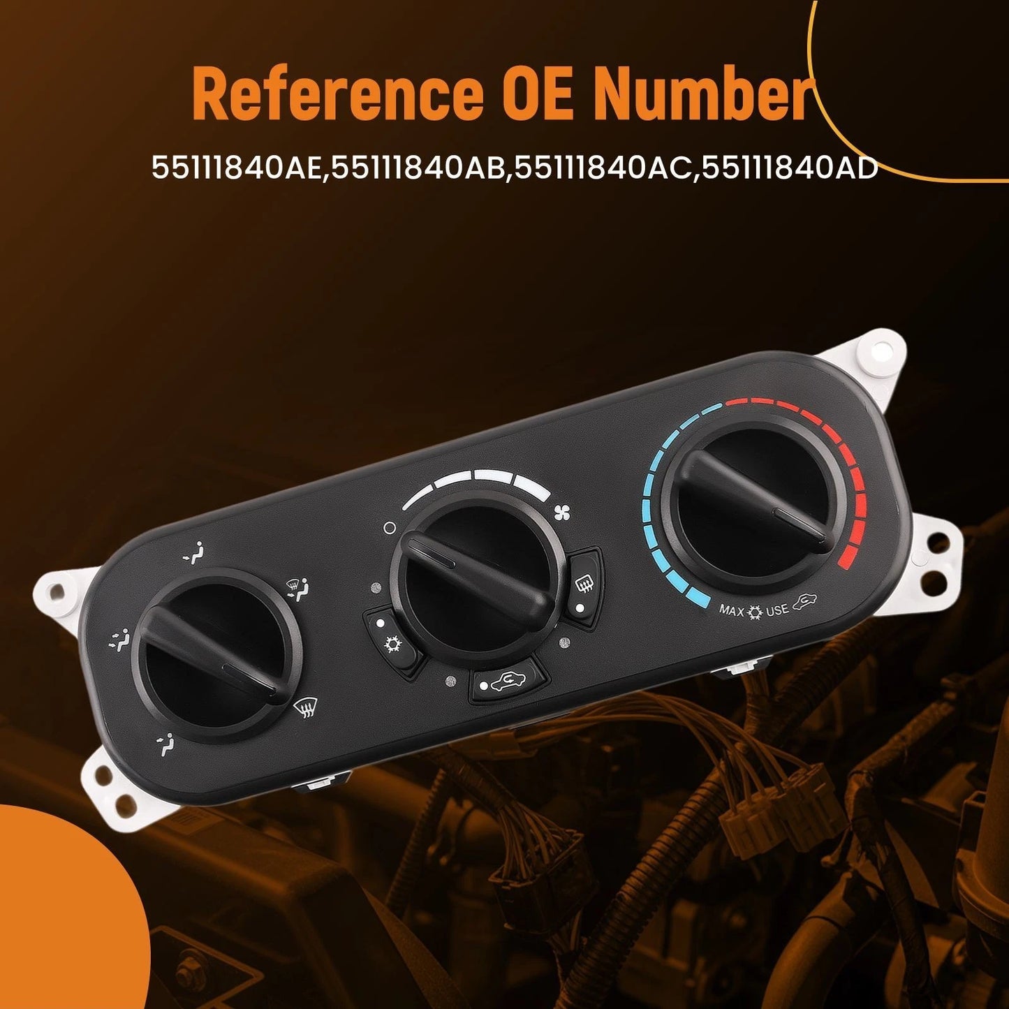A/C Heater Control Unit for Jeep Wrangler JK (2007–2010)