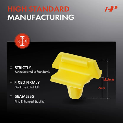 30Pcs Yellow Nylon Front Fender Moulding Clips for Mercedes