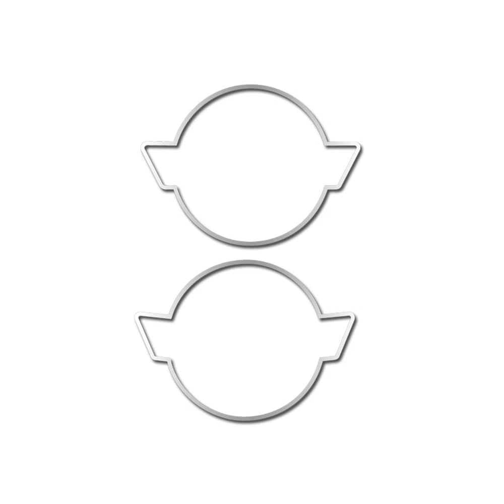 2pc Polished Stainless Steel Emblem Trim Rings for 1991-1996 Chevy Corvette C4