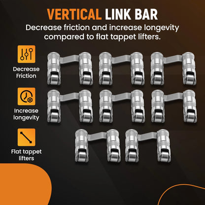 16x Hydraulic Roller Lifter for Chevy Chevrolet Big Block BBC (1966–1973)