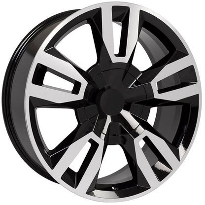 22 Inch Machined Black Wheel Replacement for 2003–2014 GMC Savana 1500