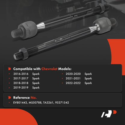 2X Front Inner Side Tie Rod End for Chevrolet Spark (2016–2022)
