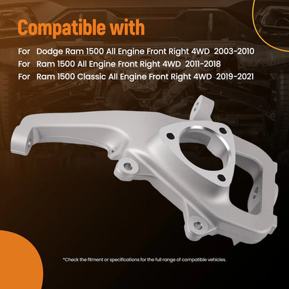 Front Passenger Steering Knuckle for Ram 1500 (2011–2018)