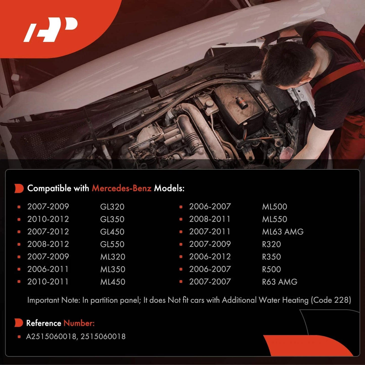 Coolant Connecting Pipe for Mercedes-Benz ML550 GL350 (2006–2012)