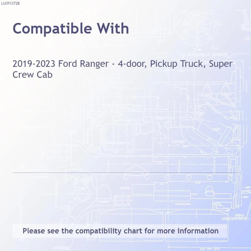 Luxury FX Pillar Post Trim Kit for Ford Ranger SuperCrew Cab (2019–2023)