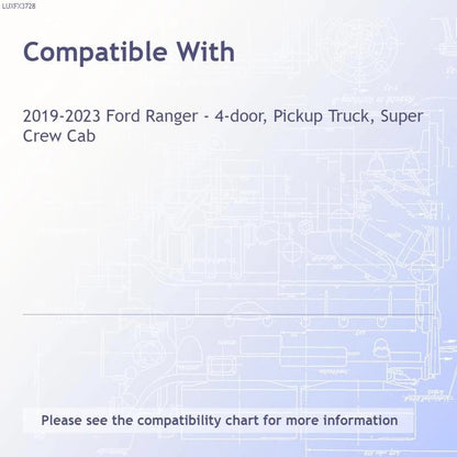 Luxury FX Pillar Post Trim Kit for Ford Ranger SuperCrew Cab (2019–2023)