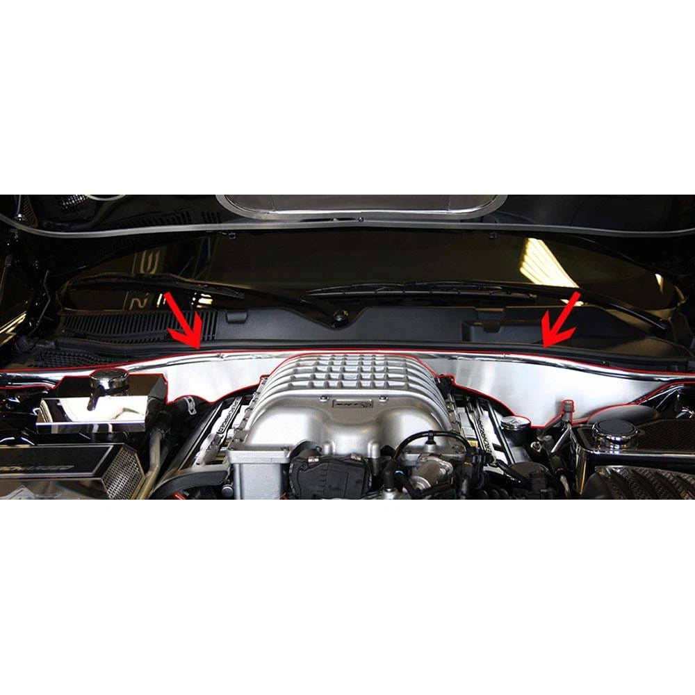 Brushed Stainless Steel Firewall Replacement for 2015–2017 Dodge Charger Hellcat