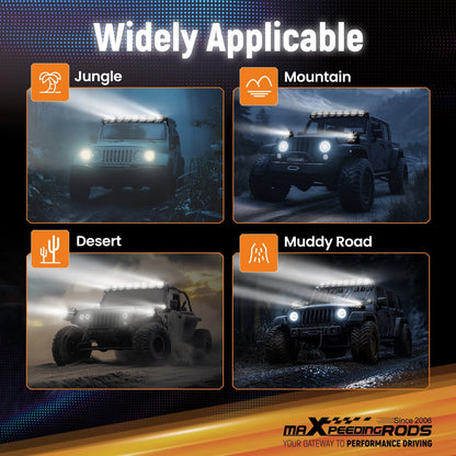 5-Inch Round LED Light Covers for Maxpeedingrods Driving Light Pods (2015–2024)