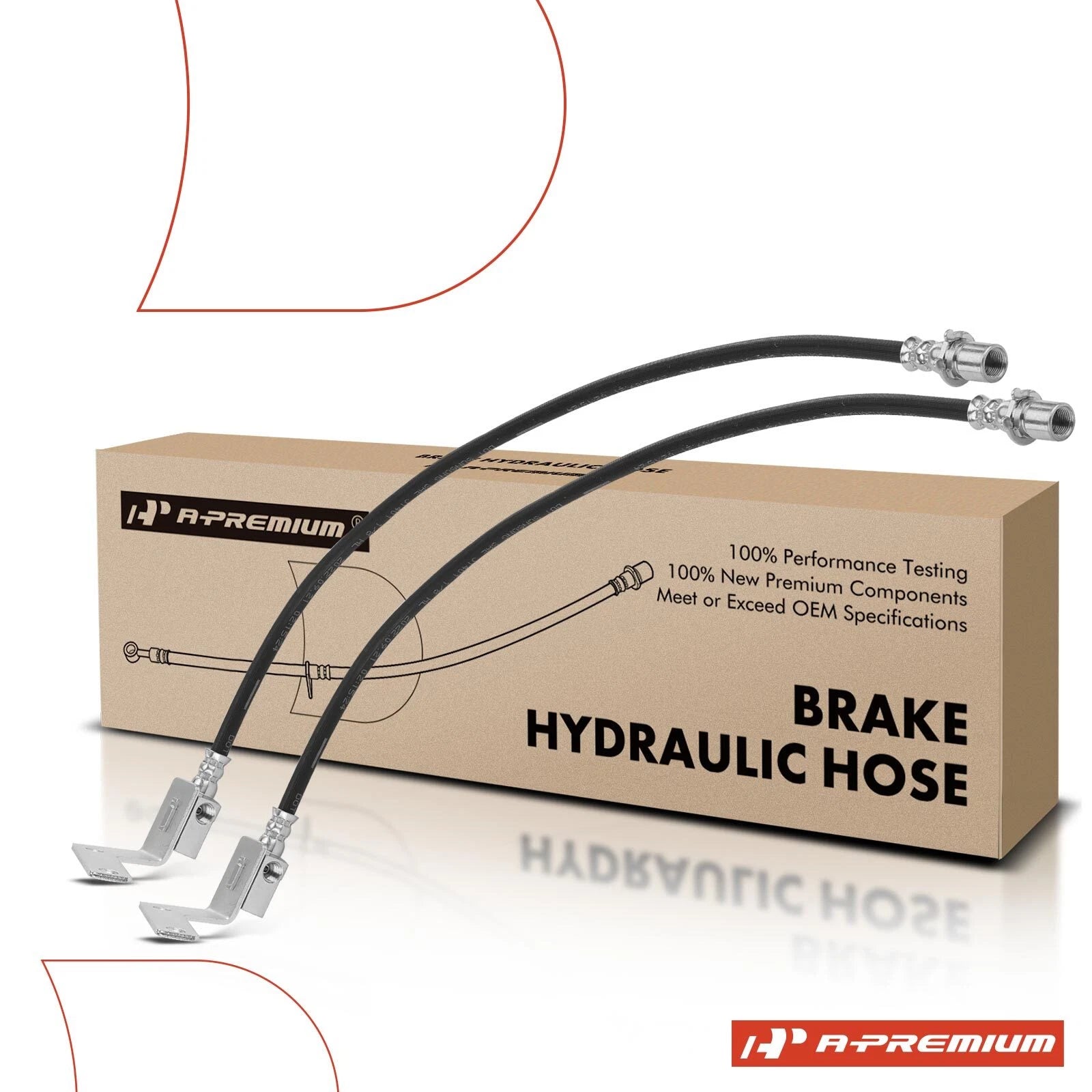 2X Rear Inner Brake Hydraulic Hose for Chevy Silverado 3500 HD (2011–2012)