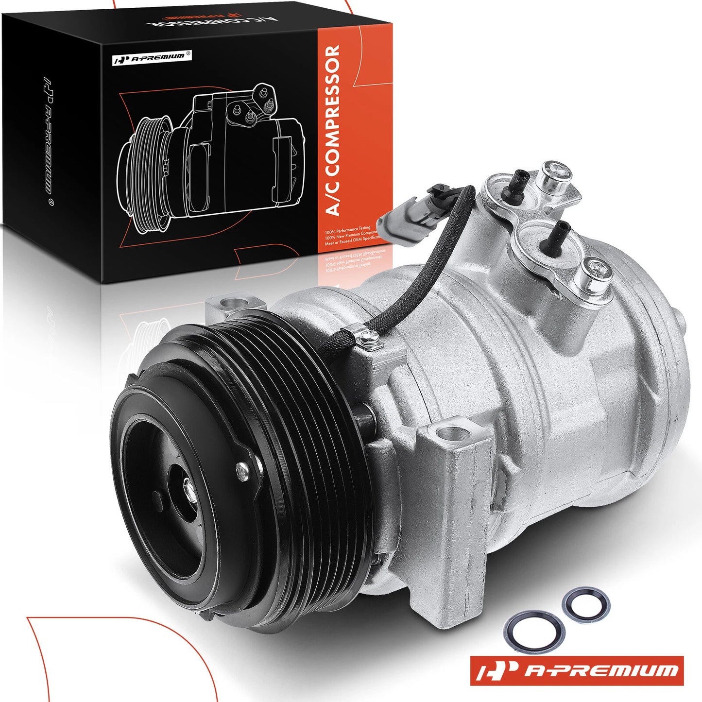 A/C Compressor with Clutch for Chevy Express 2500 3500 4500 (2010–2016)