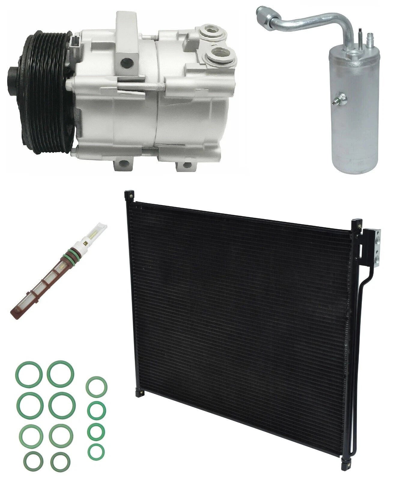 AC Compressor Kit With Condenser for Ford F-250 Super Duty (2000–2000)