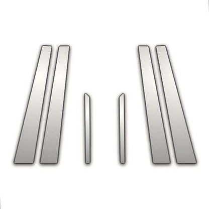 6Pc Chrome Pillar Post Covers Replacement for Acura MDX (2001–2006)
