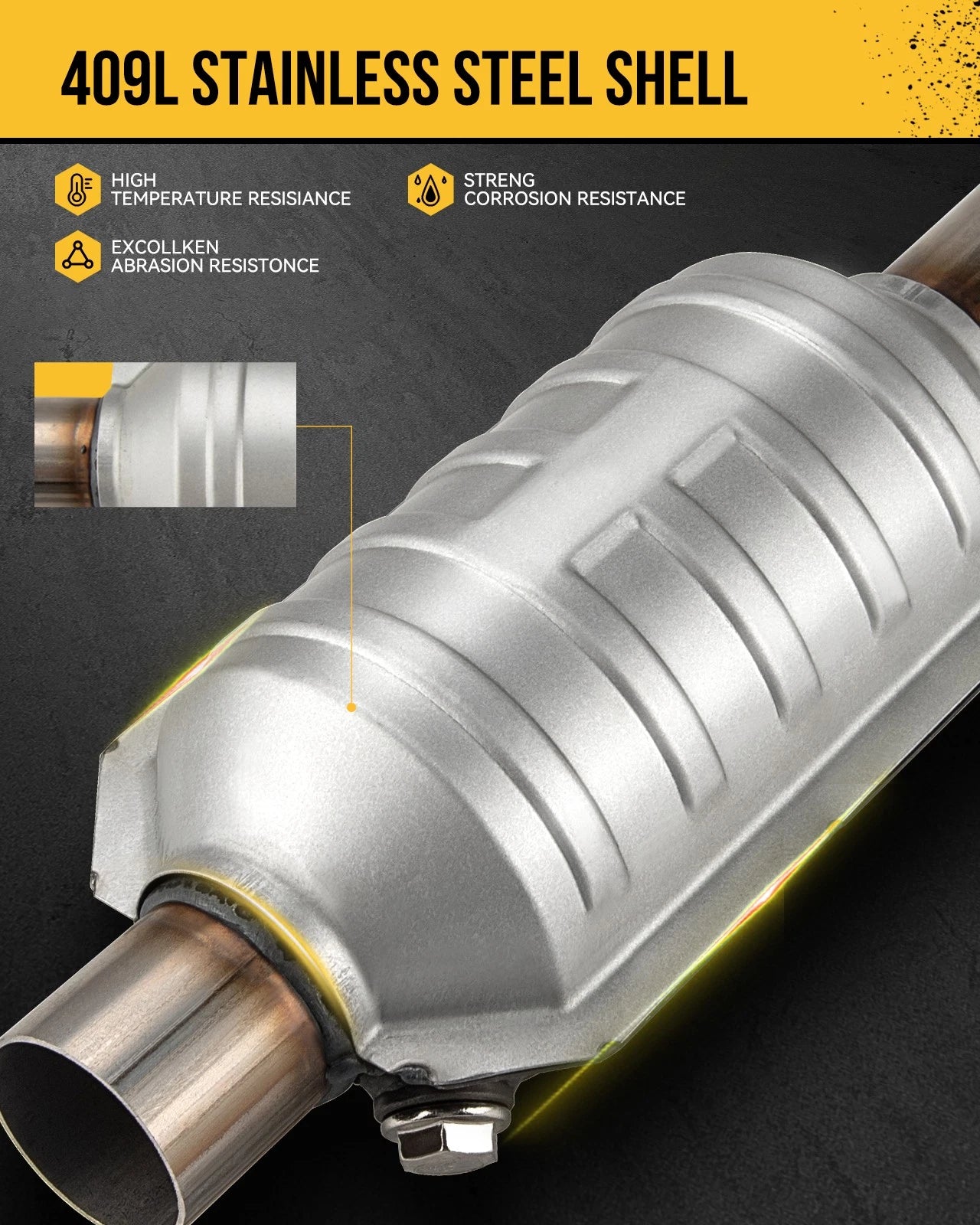 Front Catalytic Converter for Dodge Grand Caravan 3.3L (2001–2007)