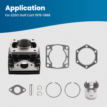 Engine Cylinder & Piston Rebuild Kit for EZGO 1976–1988 2 Cycle 244CC