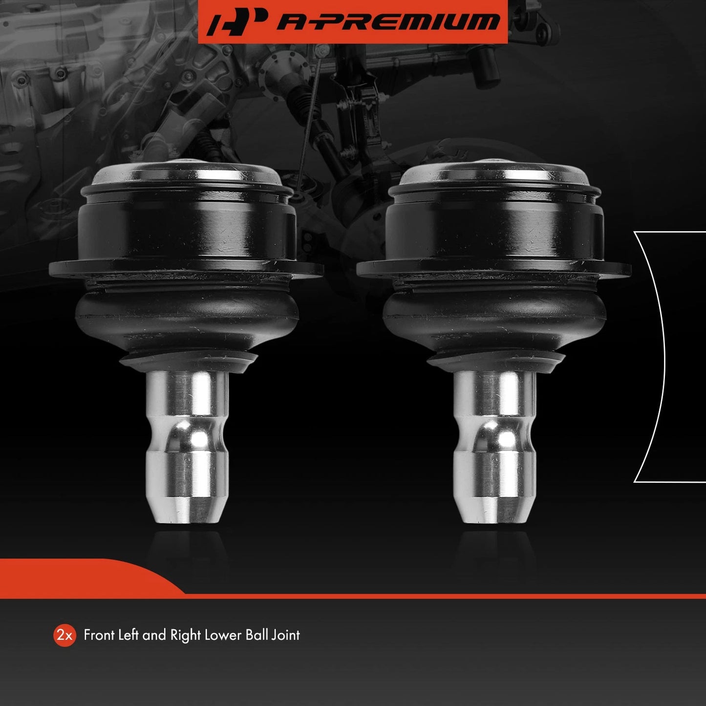 2X Front Lower Side Ball Joint for Chevrolet Spark (2013–2015)