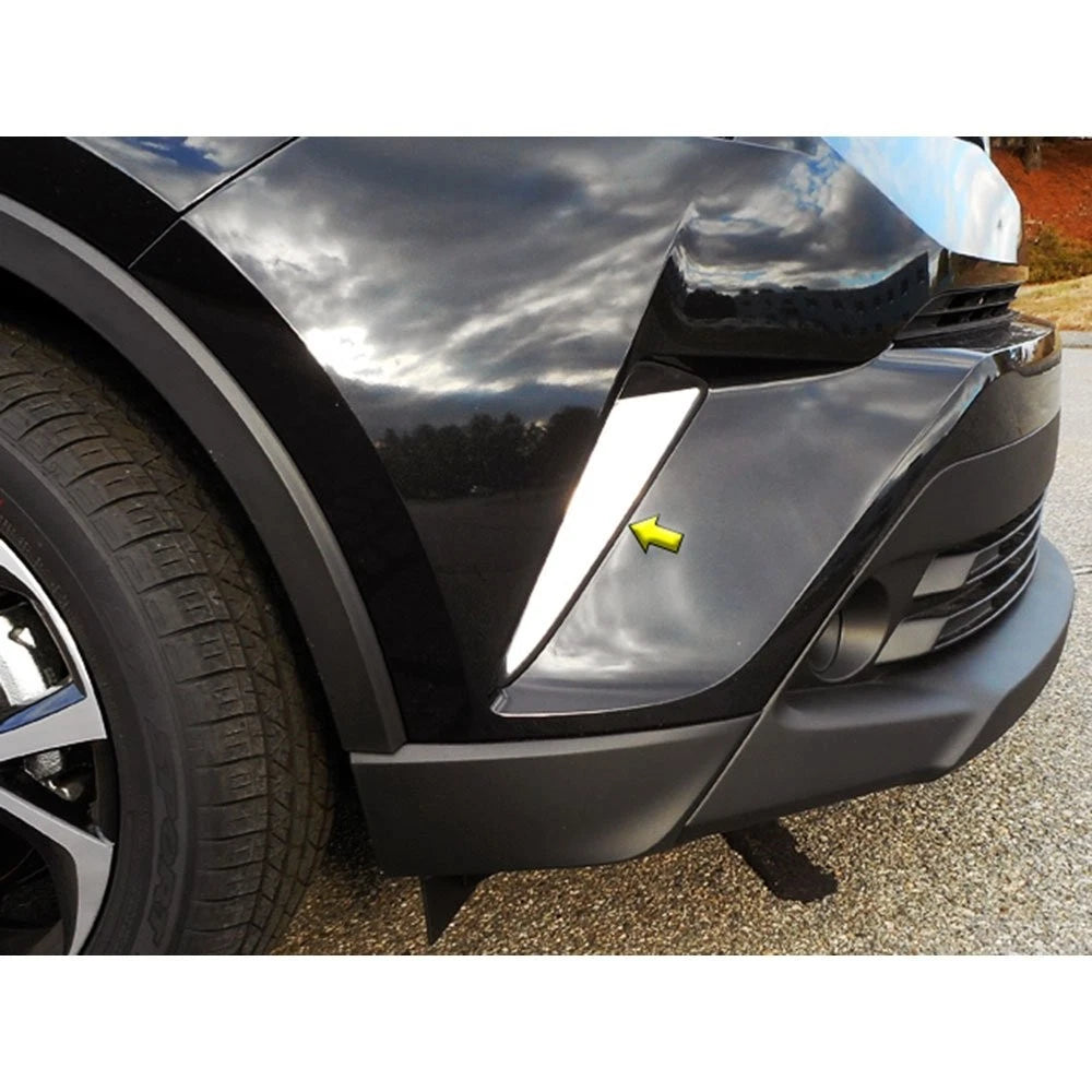 2pc Luxury FX Stainless Steel Front Vent Trim for Toyota C-HR (2018–2023)