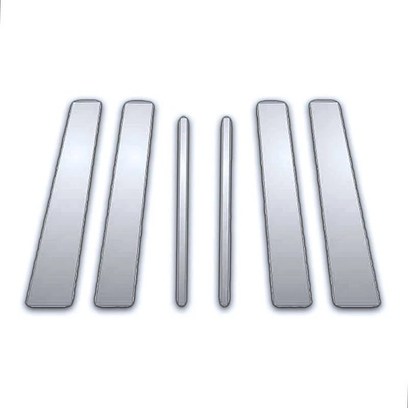 6Pc Chrome Pillar Post Covers for Lincoln Continental (1988–1994)