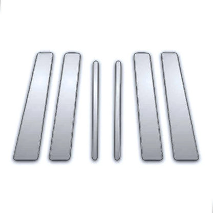 6Pc Chrome Pillar Post Covers for Lincoln Continental (1988–1994)