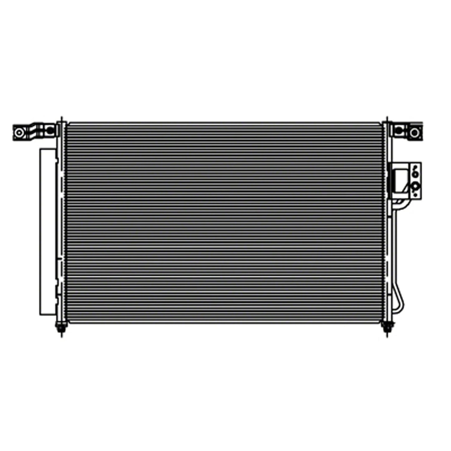 Replacement A/C Condenser w/Receiver Drier For 2007-2009 Hyundai Santa Fe