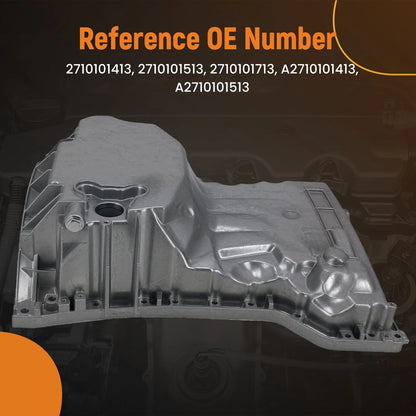 Aluminum Engine Oil Pan for Mercedes-Benz C250/SLK250 (2012–2015)