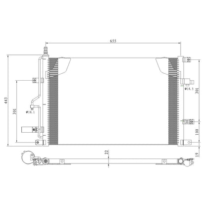Replacement A/C Condenser Repair Part For 2001-2005 Volvo S60