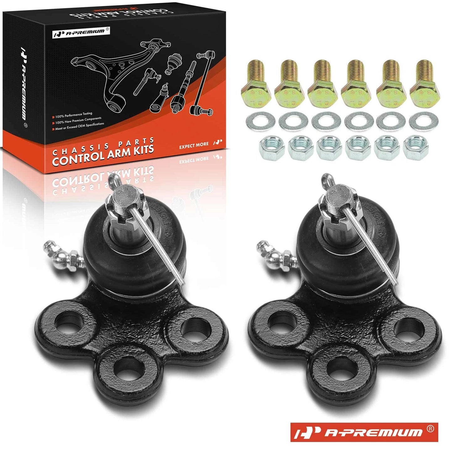 2X Front Lower Side Ball Joint for Chevrolet Malibu (2004–2005)