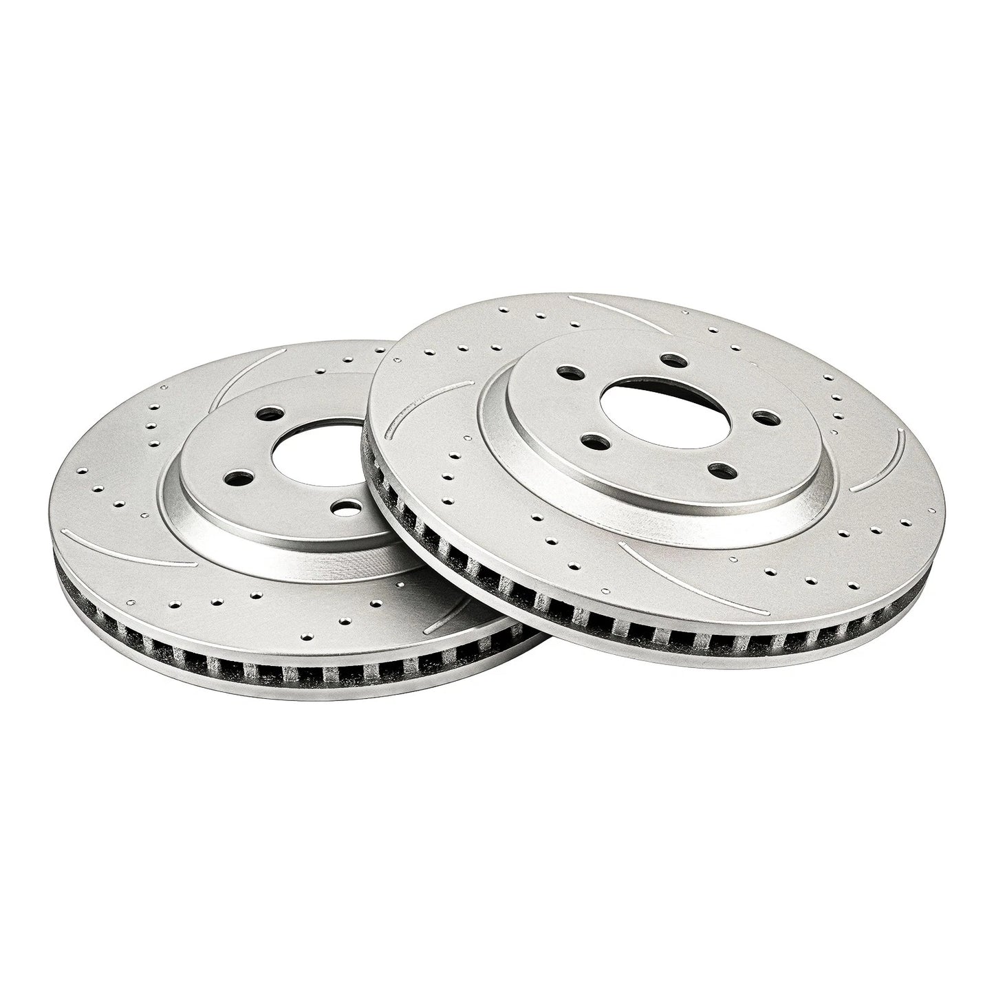Front Drilled Slotted Brake Rotors for 2012-2014 Ford Mustang V6 3.7L (2012–2014)