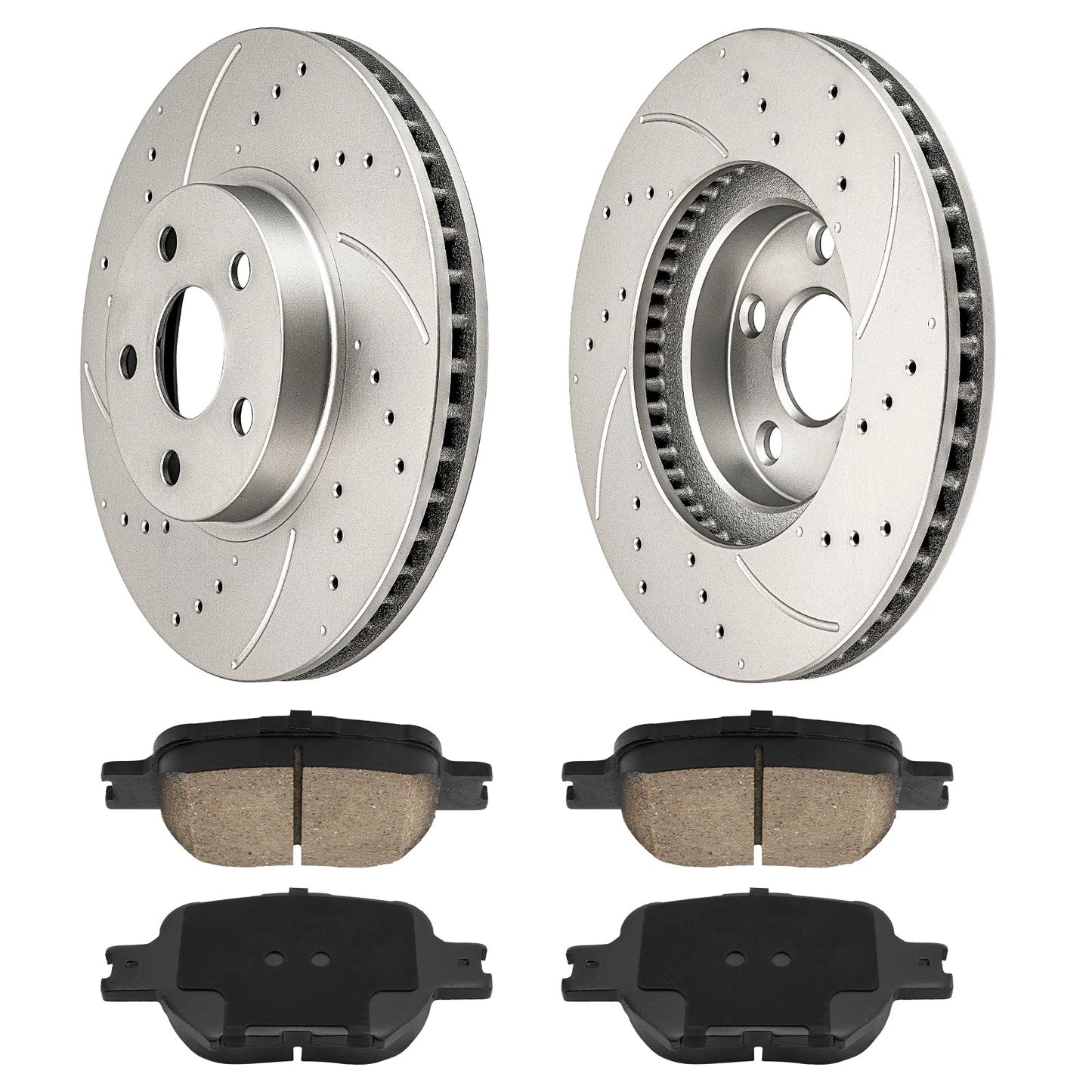 Front Brake Rotors and Ceramic Pads for Toyota Celica (2002–2005) 1.8L