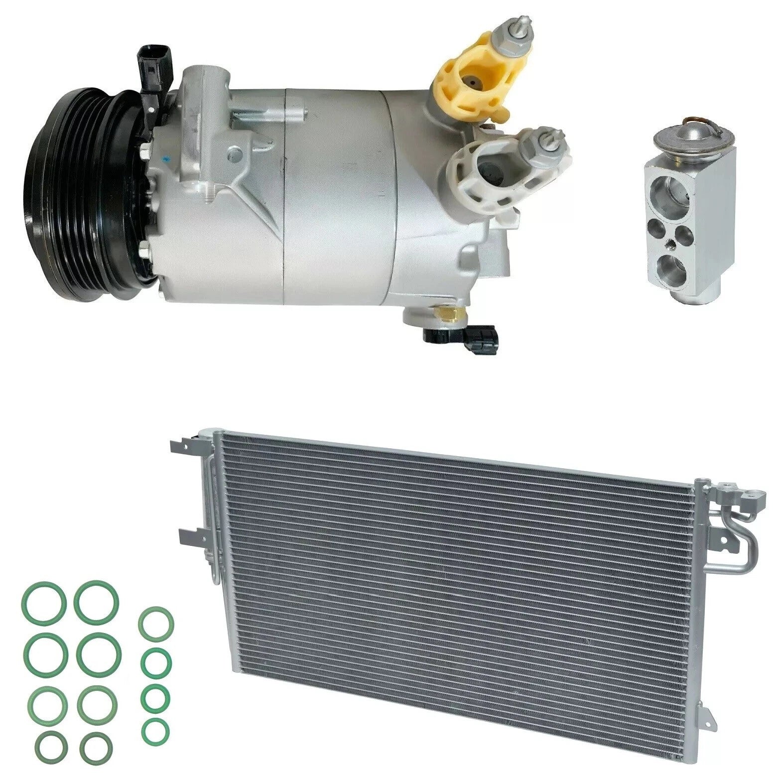 AC Compressor Kit With Condenser Fits Lincoln MKC 2.3L (2016–2018)