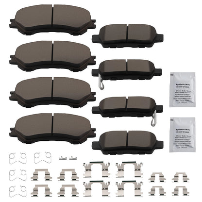 Front and Rear Ceramic Brake Pads for Nissan Qashqai and Rogue Sport (2017-2020)