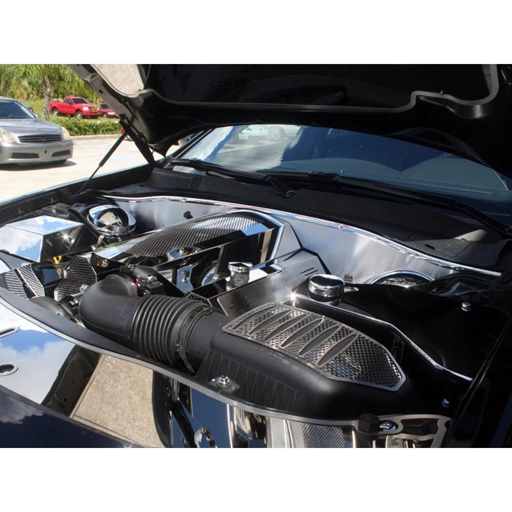 Brushed Stainless Firewall Cover Set for Dodge Charger 300 (2009–2015)