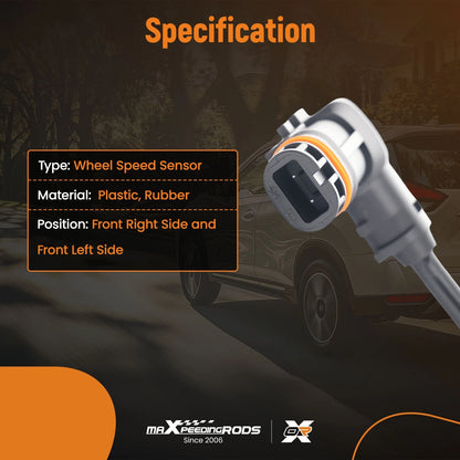 2x ABS Wheel Speed Sensor for Mercedes-Benz S550 CL550 2009–2014 (4Matic)