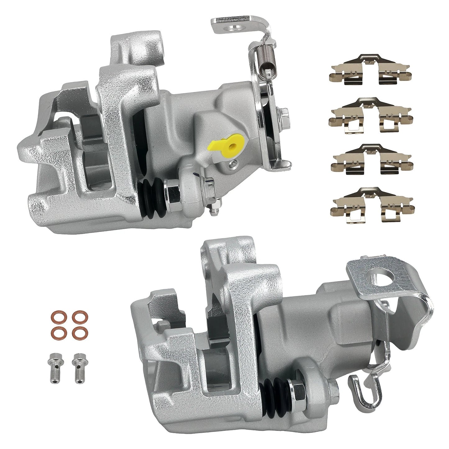 2x Rear Left & Right Disc Brake Calipers with Bracket for Scion xB (2008–2015)