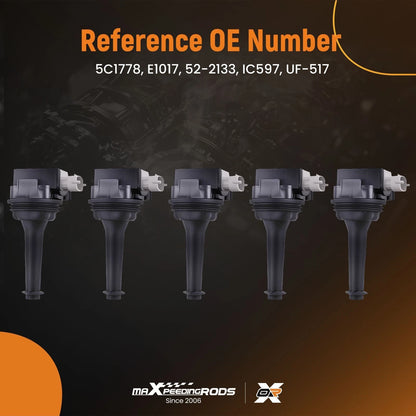 Ignition Coil Set for Volvo C30 S40 (2004–2013)