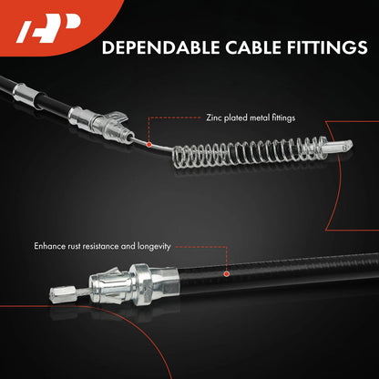2X Rear Parking Brake Cable for Sierra 2500 HD Silverado 2500 HD (2001–2005)