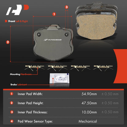 8x Front Ceramic Brake Pads for Chevrolet Corvette (2006–2013)