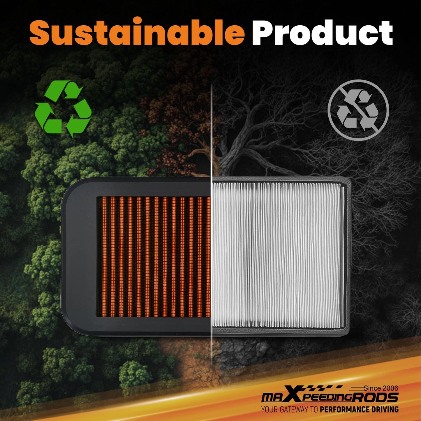 Engine Air Filter for Subaru BRZ (2013–2020) 2.0L Washable Panel
